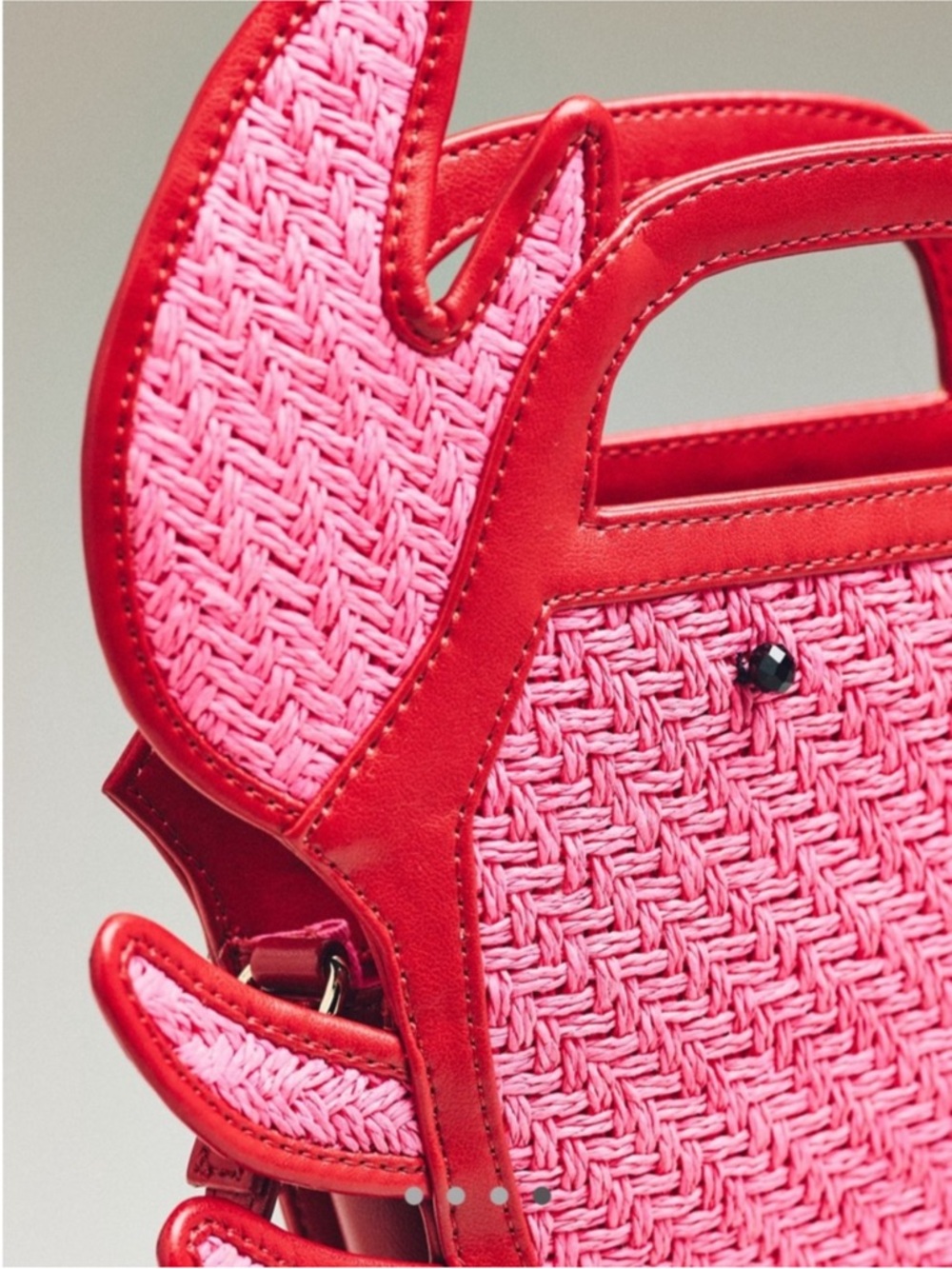 Exclusive! Anthropologie x Maeve Rafia Lobster Coastal Purse Bag NWT - Picture 5 of 7